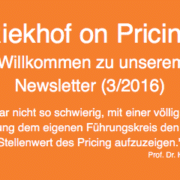 Sehr geehrte Leserinnen und Leser, in unseren ersten beiden Pricing-Newslettern haben wir uns einerseits mit dem Prozess-Modell des Pricing (das sog. RSEC-Modell, Pricing-Newsletter No. 2 (2016)) befasst, und andererseits stand die Frage im Vordergrund, warum so wenige Manager sich für das Pricing wirklich begeistern können (Pricing-Newsletter No. 1 (2016)). Weitere interessante Aspekte des Pricing werden in den kommenden Newslettern folgen. In diesem Newsletter No. 3 möchte ich Ihnen einen ganz einfachen Weg aufzeigen, wie Sie Ihrer Führungsmannschaft erklären bzw. besser gesagt vorrechnen können, warum das Pricing der wichtigste Gewinnhebel überhaupt ist. Ihr Prof. Dr. Hans-Christian Riekhof Prof. Dr. Hans-Christian Riekhof