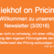 Sehr geehrte Leserinnen und Leser, in unseren ersten beiden Pricing-Newslettern haben wir uns einerseits mit dem Prozess-Modell des Pricing (das sog. RSEC-Modell, Pricing-Newsletter No. 2 (2016)) befasst, und andererseits stand die Frage im Vordergrund, warum so wenige Manager sich für das Pricing wirklich begeistern können (Pricing-Newsletter No. 1 (2016)). Weitere interessante Aspekte des Pricing werden in den kommenden Newslettern folgen. In diesem Newsletter No. 3 möchte ich Ihnen einen ganz einfachen Weg aufzeigen, wie Sie Ihrer Führungsmannschaft erklären bzw. besser gesagt vorrechnen können, warum das Pricing der wichtigste Gewinnhebel überhaupt ist. Ihr Prof. Dr. Hans-Christian Riekhof Prof. Dr. Hans-Christian Riekhof