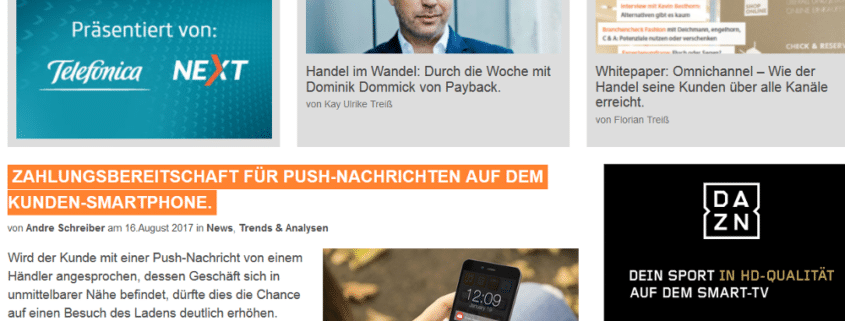 The online trade magazine Locationinsider picks up the study by Prof. Dr. Riekhof.