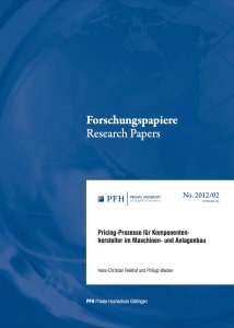 Cover der Studie Pricing-Prozesse für Komponentenhersteller im Maschinen- und Anlagenbau (2012)