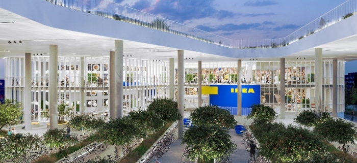 With a changed future concept, Ikea is making a name for itself. In Copenhagen, the Swedes are now planning a spectacular City Store with a publicly accessible 150-meter-long roof garden.