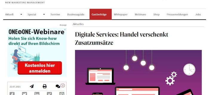 The online marketing magazine One-to-One has now reported in detail on the study on instore navigation in German retail. The expert survey conducted by PFH Private University of Göttingen found that the opportunities offered by these tools are largely unused.