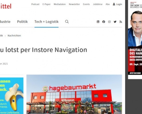 Lebensmittelzeitung Instore-Navigation
