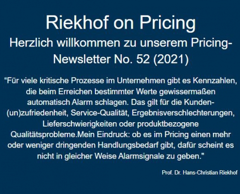 Handlungsbedarf im Pricing