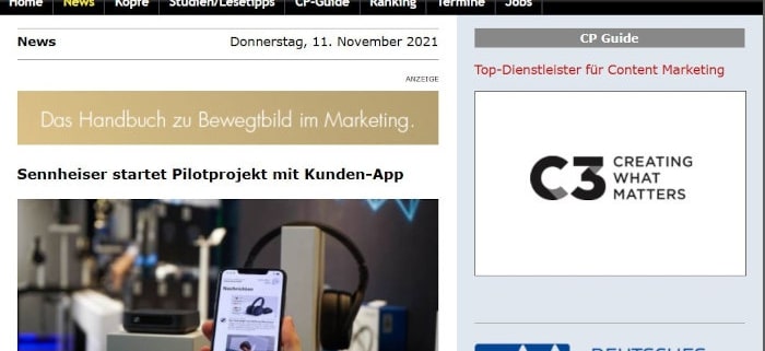 The content marketing magazine CP Monitor is currently reporting on the pilot project MySennheiser App, which was created in collaboration with the Hamburg company locandis. The well-known audio technology manufacturer Sennheiser wants to personalize its customer approach at the point of sale with this.