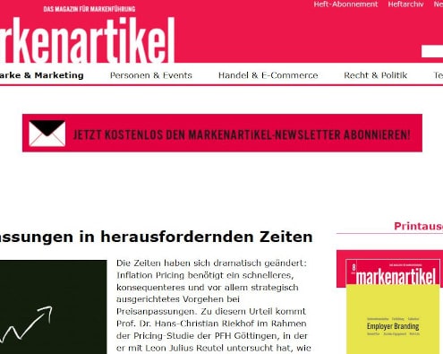 Markenartikel Inflation-Pricing-Studie