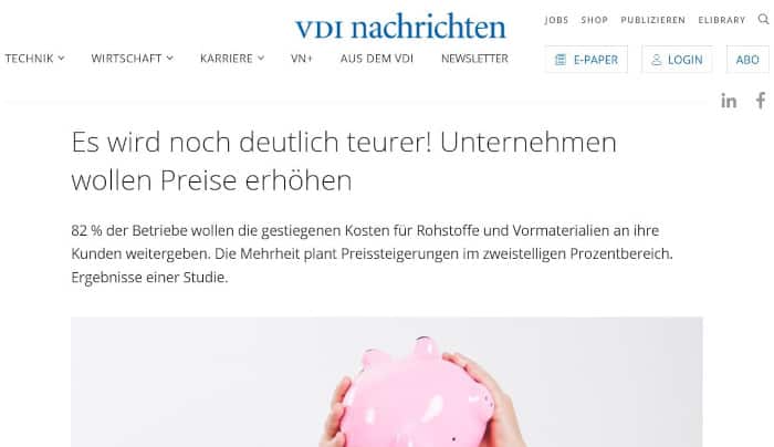 VDI-Nachrichten Pricing-Studie